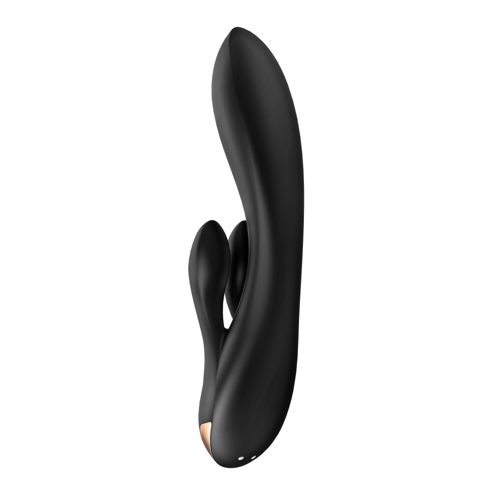 Satisfyer Double Flex Black Connect App Kontrollü Ultra Esnek Güçlü Titreşimli Rabbit Vibratör