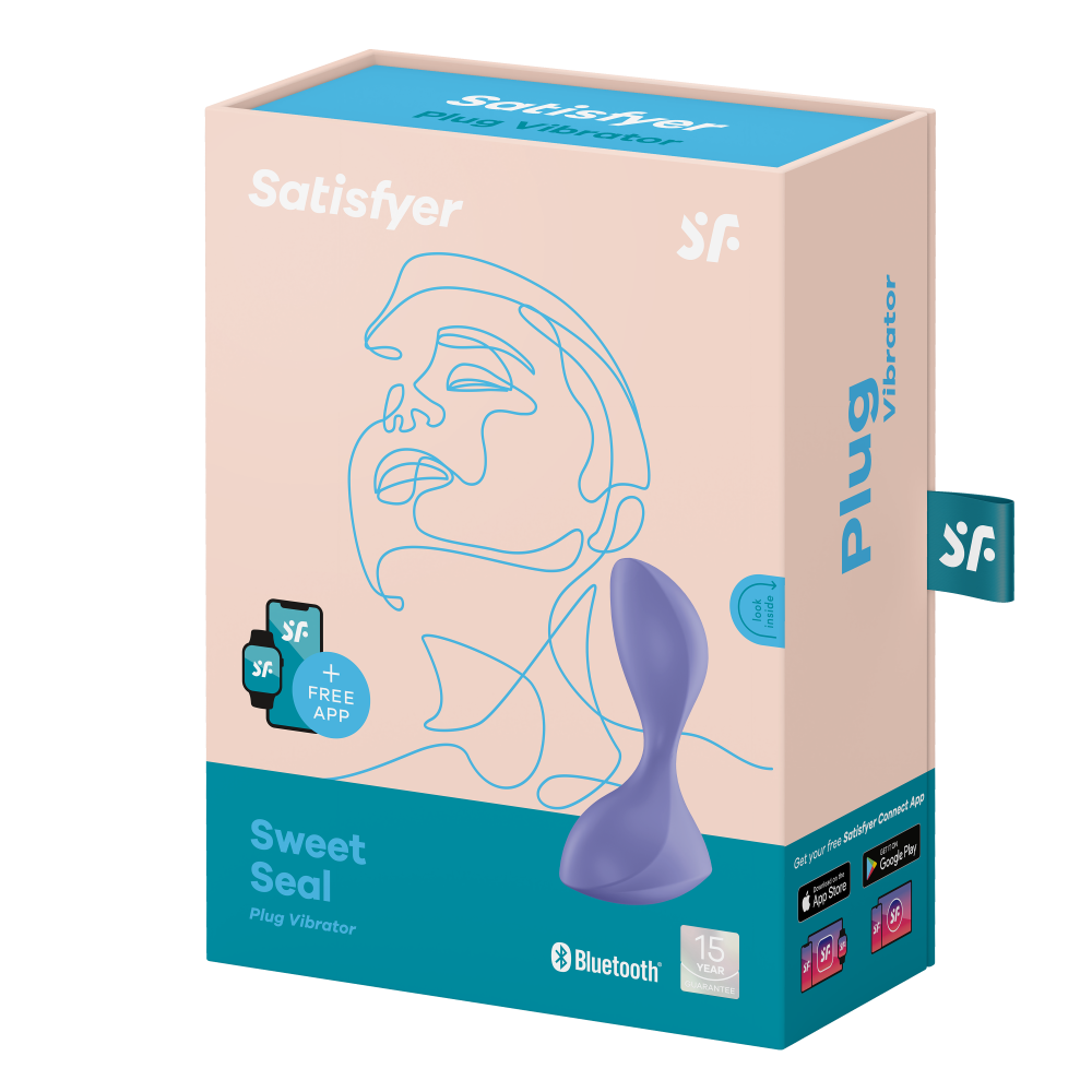 Satisfyer  Sweet Seal Connect App Lila App Kontrollü Esnek Yapılı Titreşimli Anal Plug Vibratör