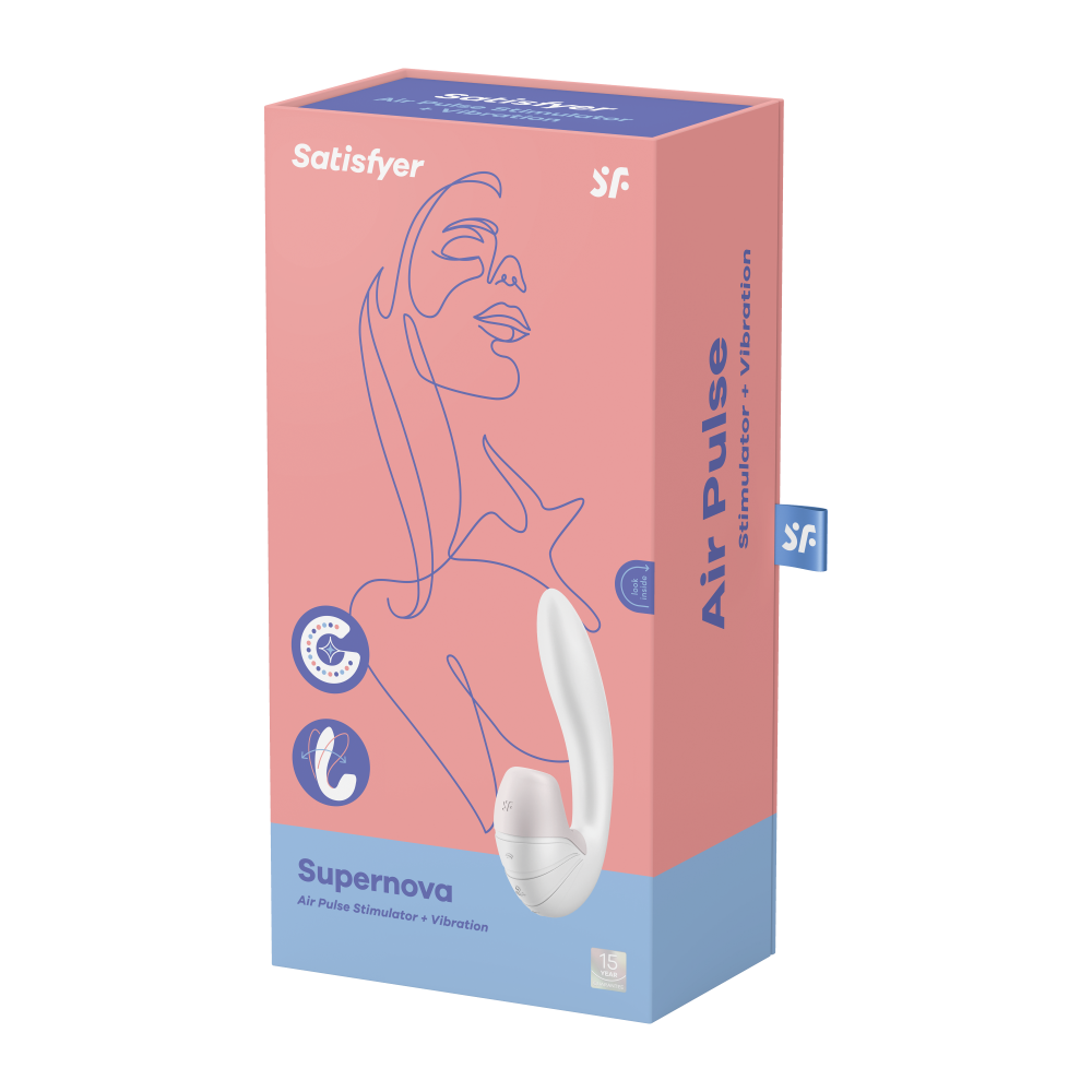 Satisfyer Supernova White Esnek Yapıda Emiş Yapabilen Titreşimli Vibratör