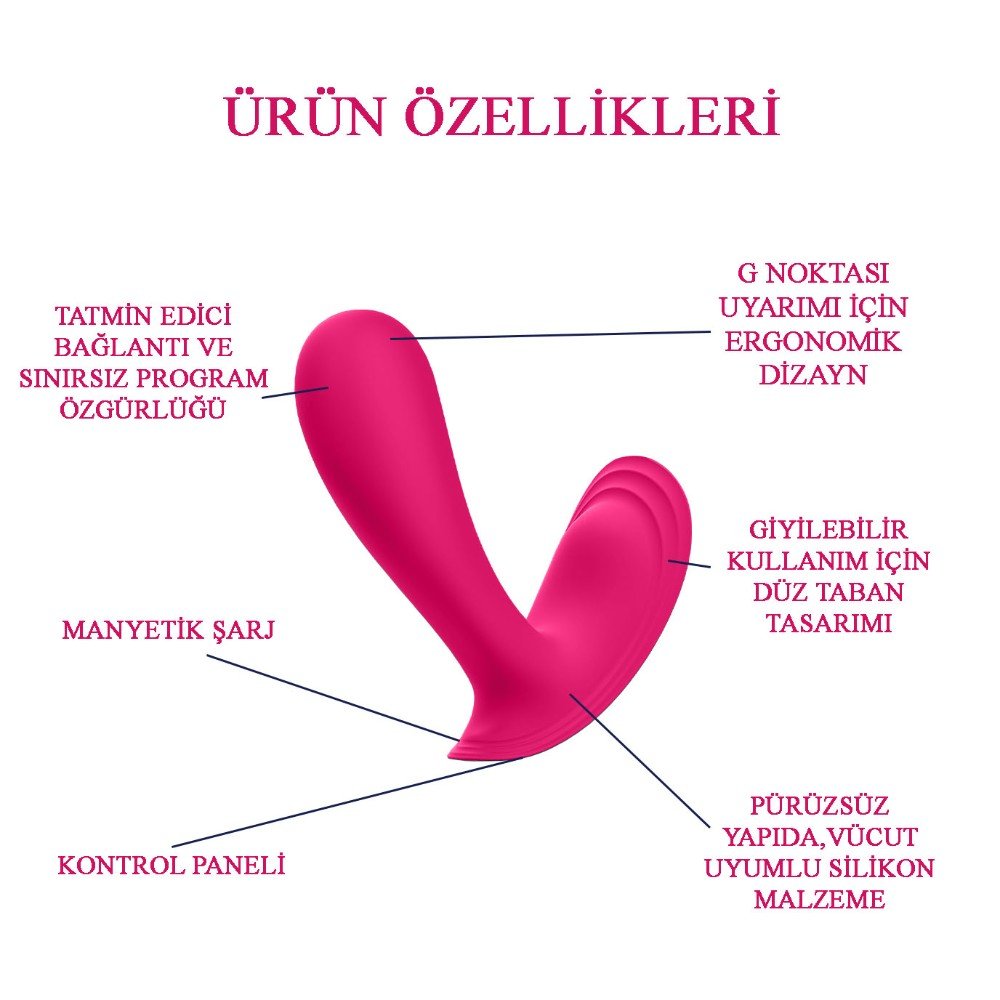 Satisfyer Top Secret Connect App Telefon Kontrollü Giyilebilen Vibratör