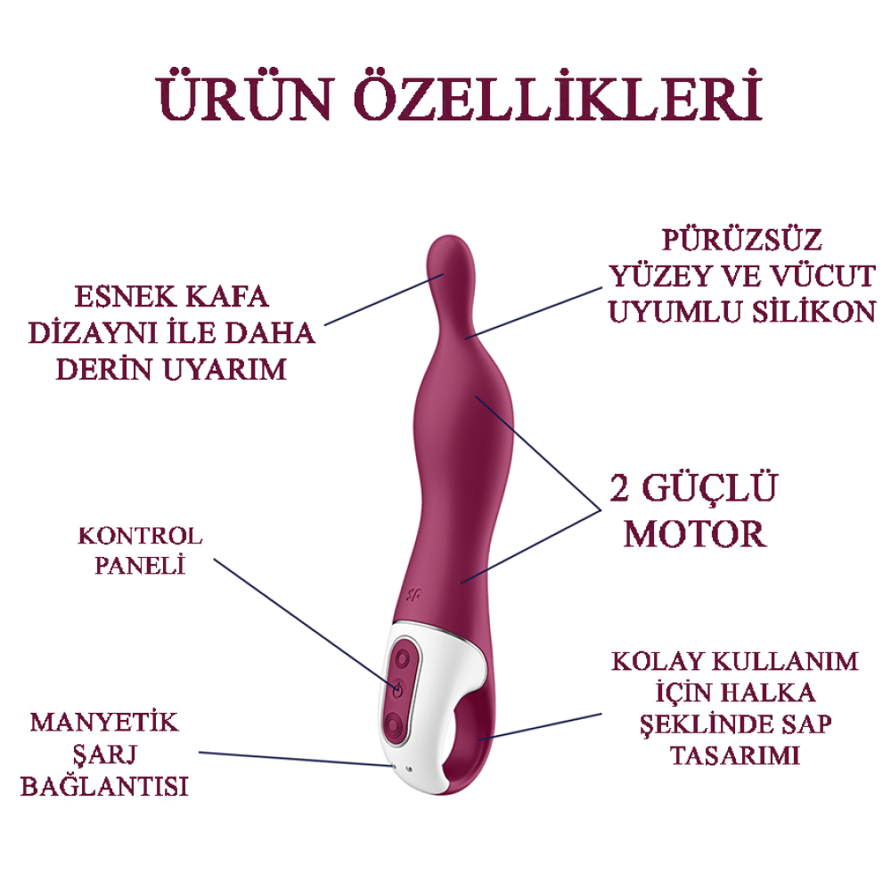 Satisfyer A-Mazing 1 Berry 12 Farklı Güçlü Titreşimli A-Spot Vibratör