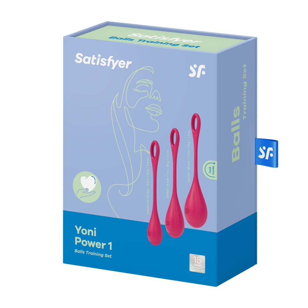 Satisfyer Yoni Power 1 Red Silikon 3 Adet Kegel Egzersiz Top Seti