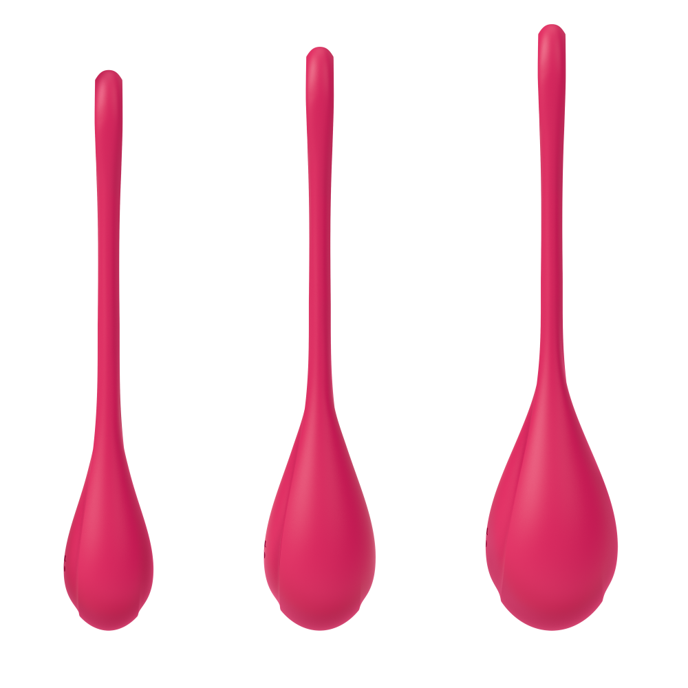 Satisfyer Yoni Power 1 Red Silikon 3 Adet Kegel Egzersiz Top Seti