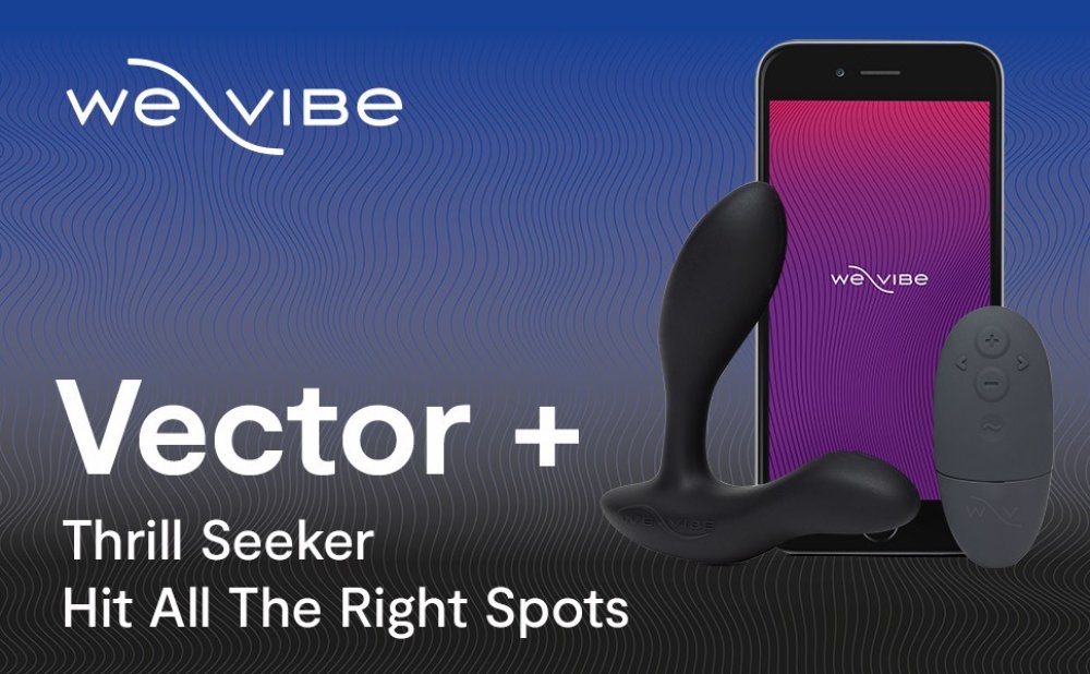 We-Vibe Vector+ Royal Blue App Kontrollü Titreşimli Prostat Masaj Vibratörü