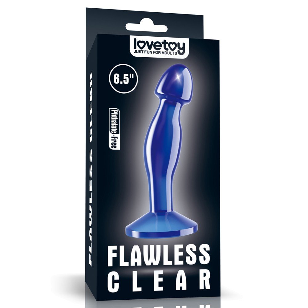 Lovetoy Flawless Clear 16 Cm Mavi Jel Dokulu Prostat Plug	