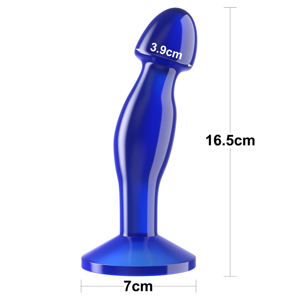 Lovetoy Flawless Clear 16 Cm Mavi Jel Dokulu Prostat Plug	