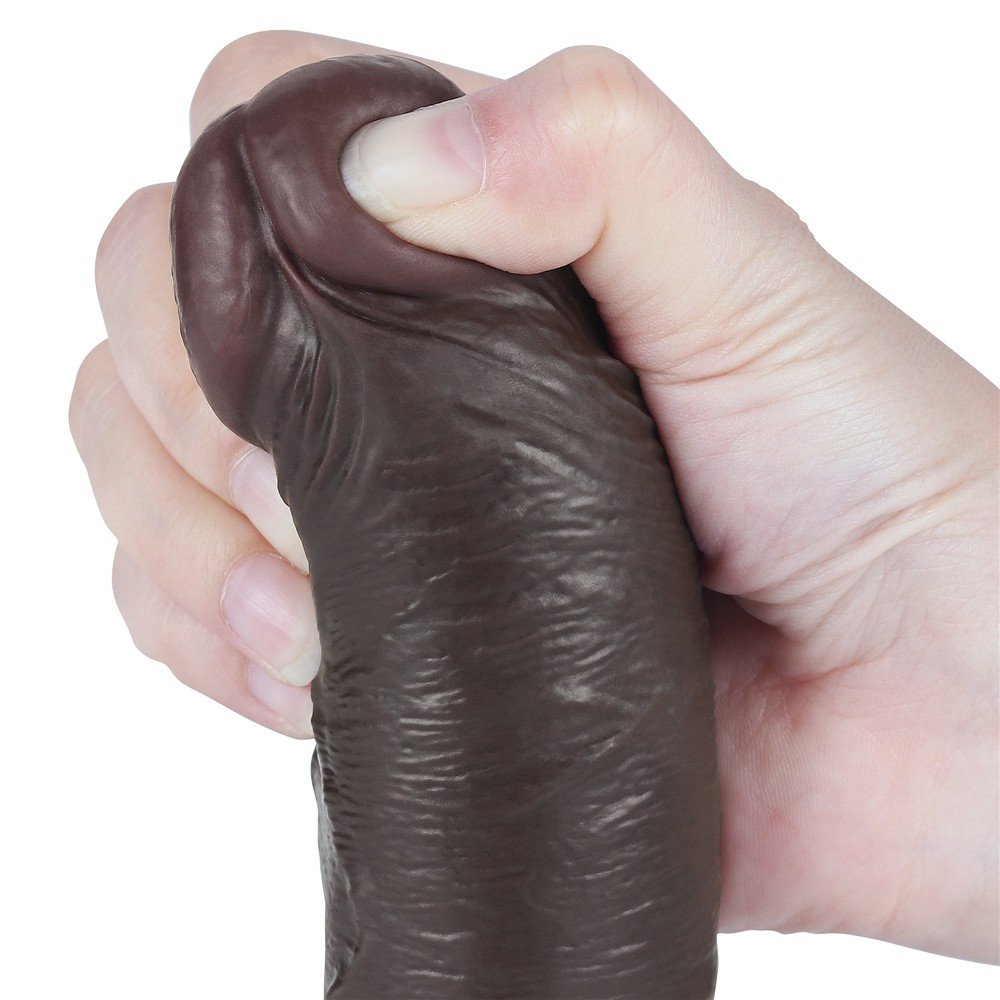 Sliding Hareketli Dış Yüzey Özel Seri Ultra Yumuşak 20 Cm Realistik Penis