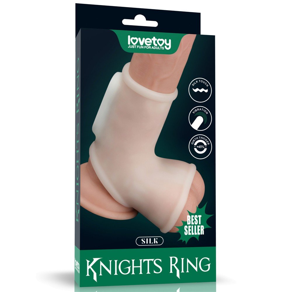 Silk Knights Ring Titreşimli Testis ve Yarım Penis Kılıfı