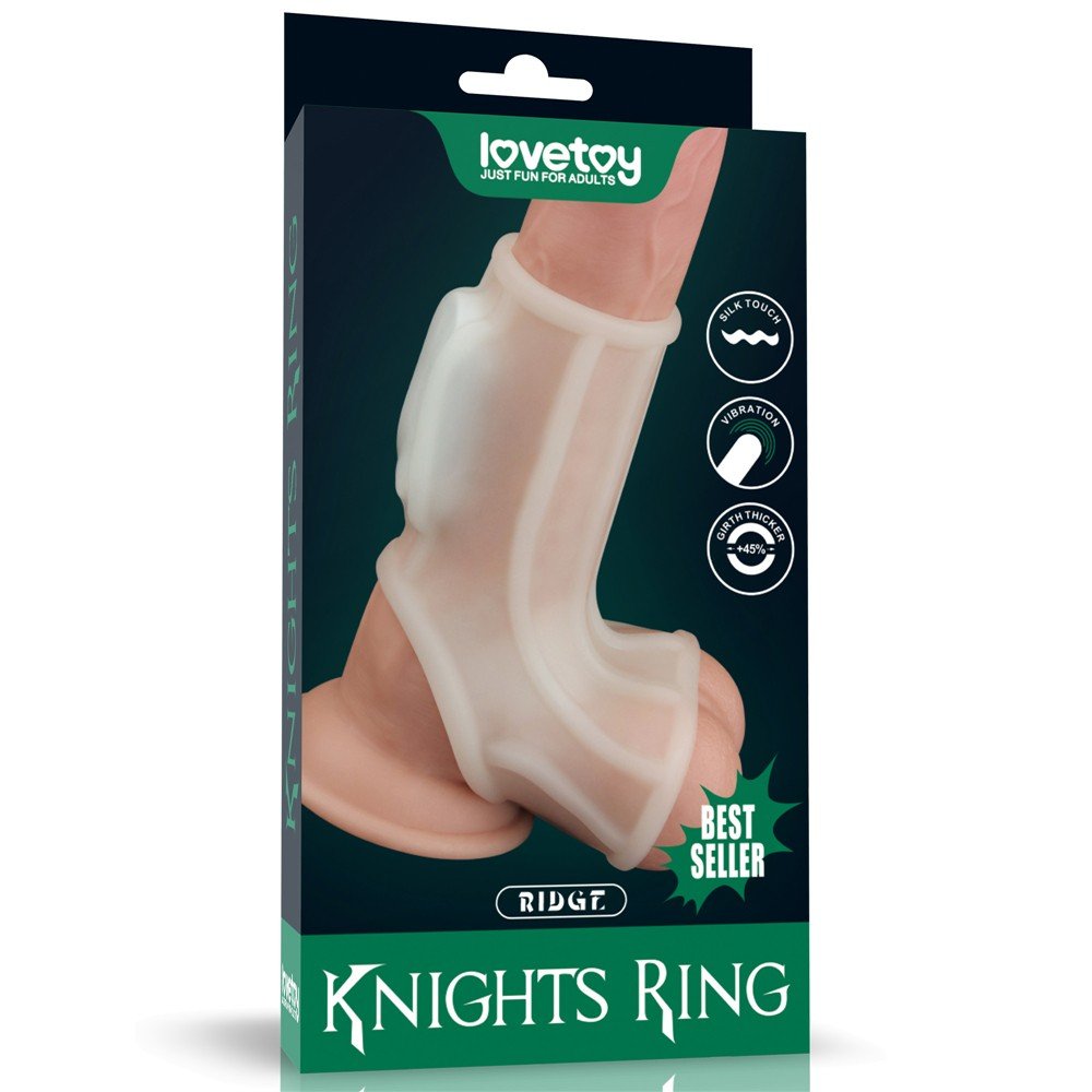 Ridge Knights Ring Titreşimli Testis ve Yarım Penis Kılıfı