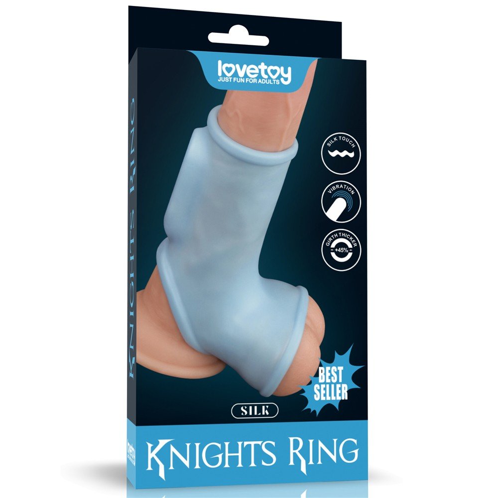 Silk Knights Ring Titreşimli Testis ve Yarım Penis Kılıfı