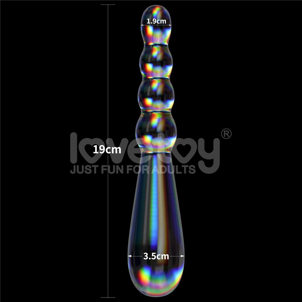 Lovetoy Twilight Gleam Glass Boğumlu Cam Dildo