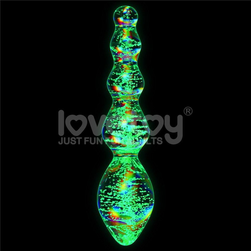 Glow-in-the-dark Twilight Gleam Glass Gece Parlayan Cam Dildo