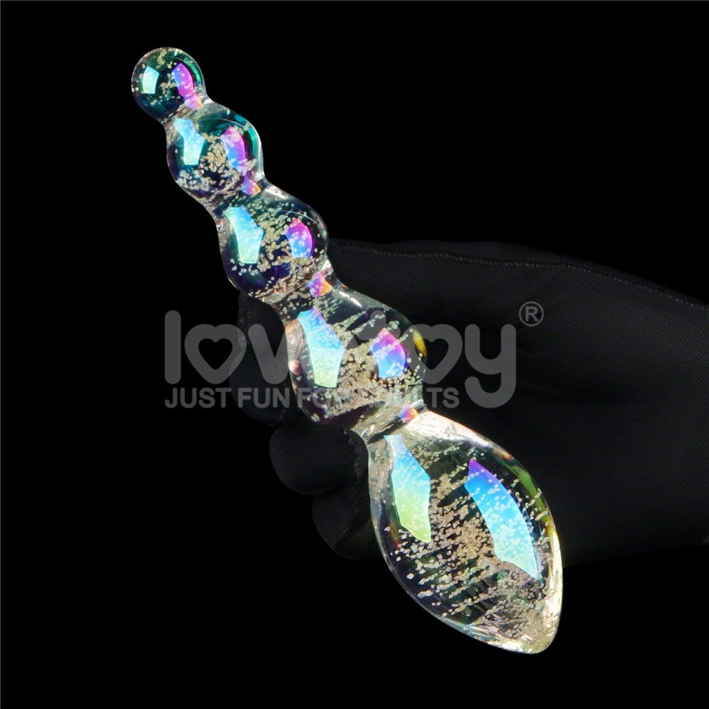 Glow-in-the-dark Twilight Gleam Glass Gece Parlayan Cam Dildo