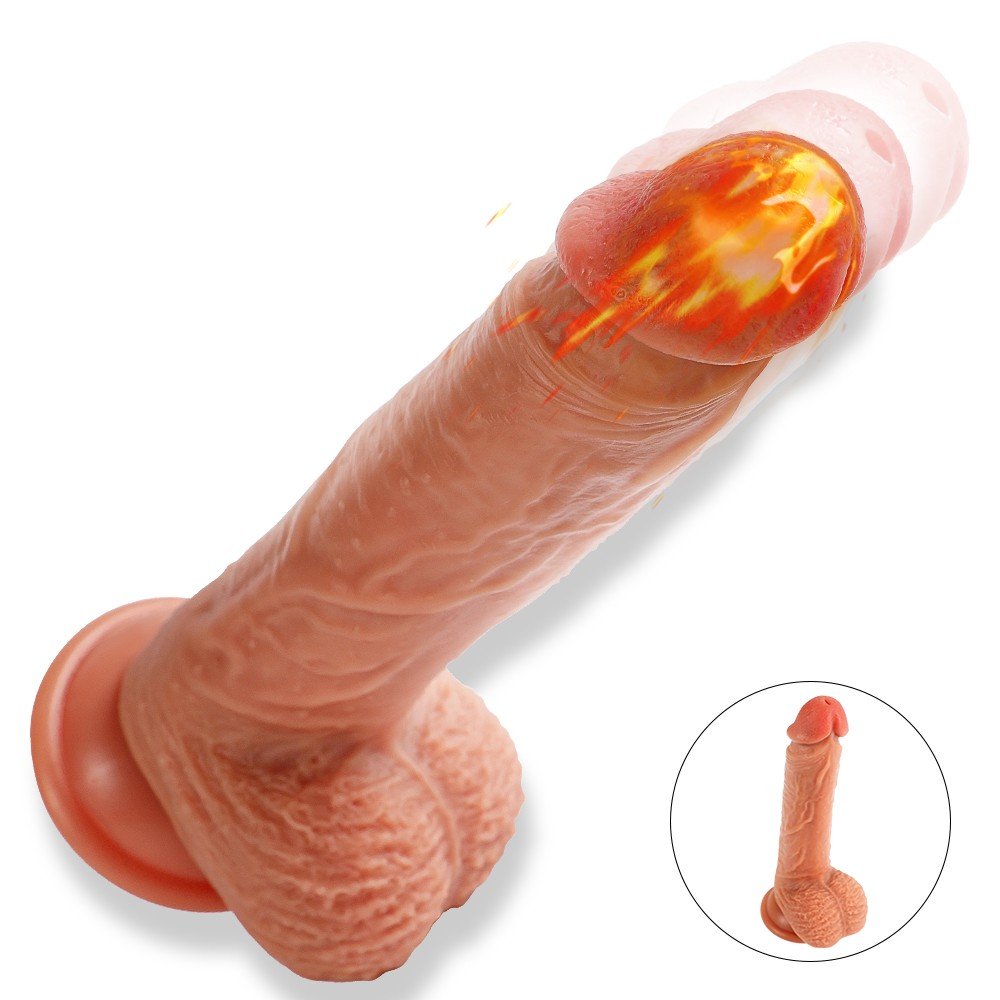 Dean 22.5 Cm Kumandalı Git Gel Darbeli Silikon Titreşimli Realistik Penis