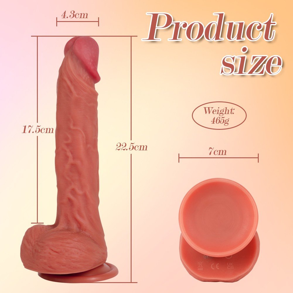 Dln 22 Cm Kumandalı Git Gel Darbeli Silikon Titreşimli Realistik Penis