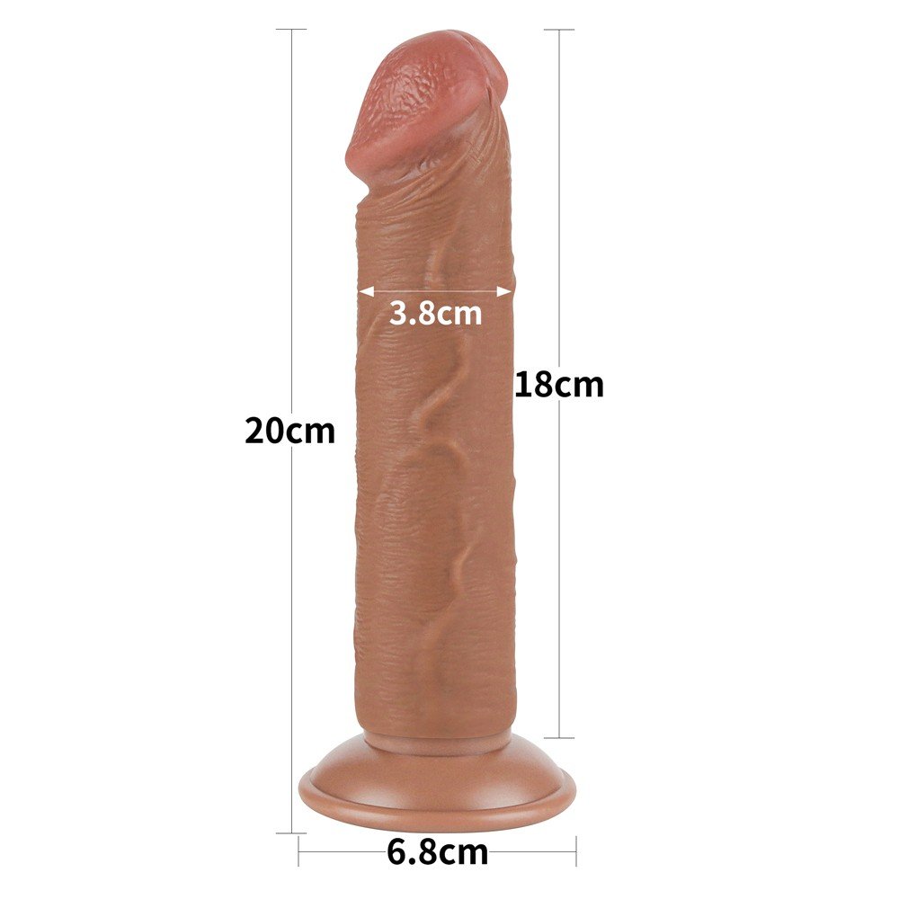 Sliding Hareketli Dış Yüzey Özel 20 Cm Ultra Gerçekci Realistik Penis