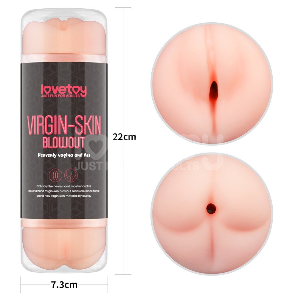 Virgin-skin Blowout Double Side Çift Yönlü Anüs ve Vajina Mastürbatör