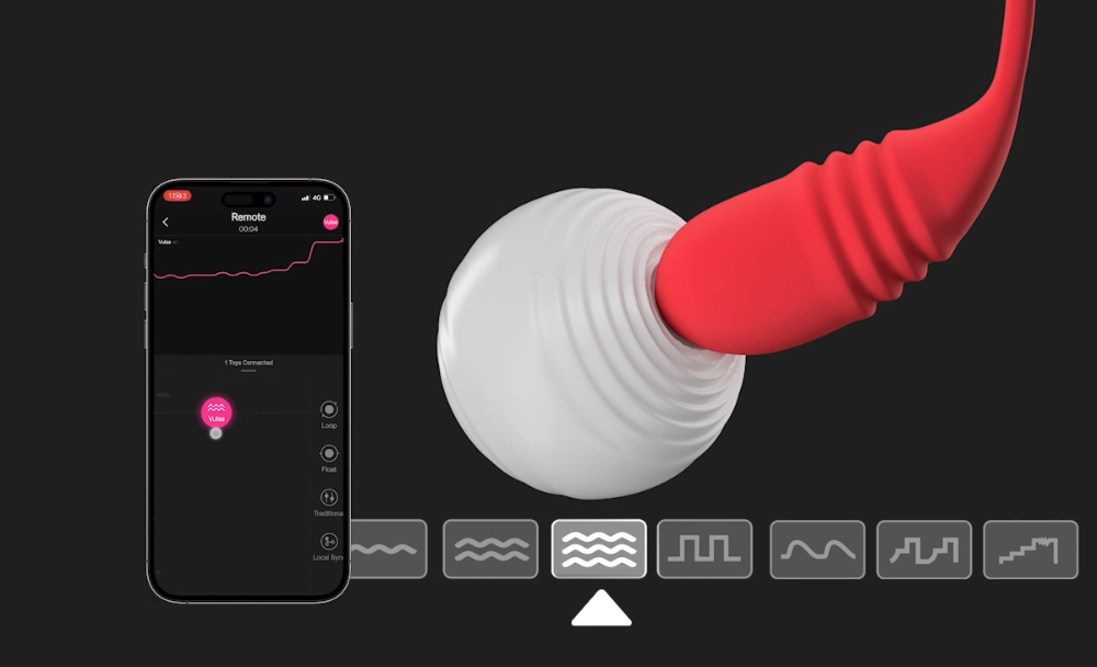 Lovense Vulse App-Controlleds Thrusting & Vibrating Egg Vibratör