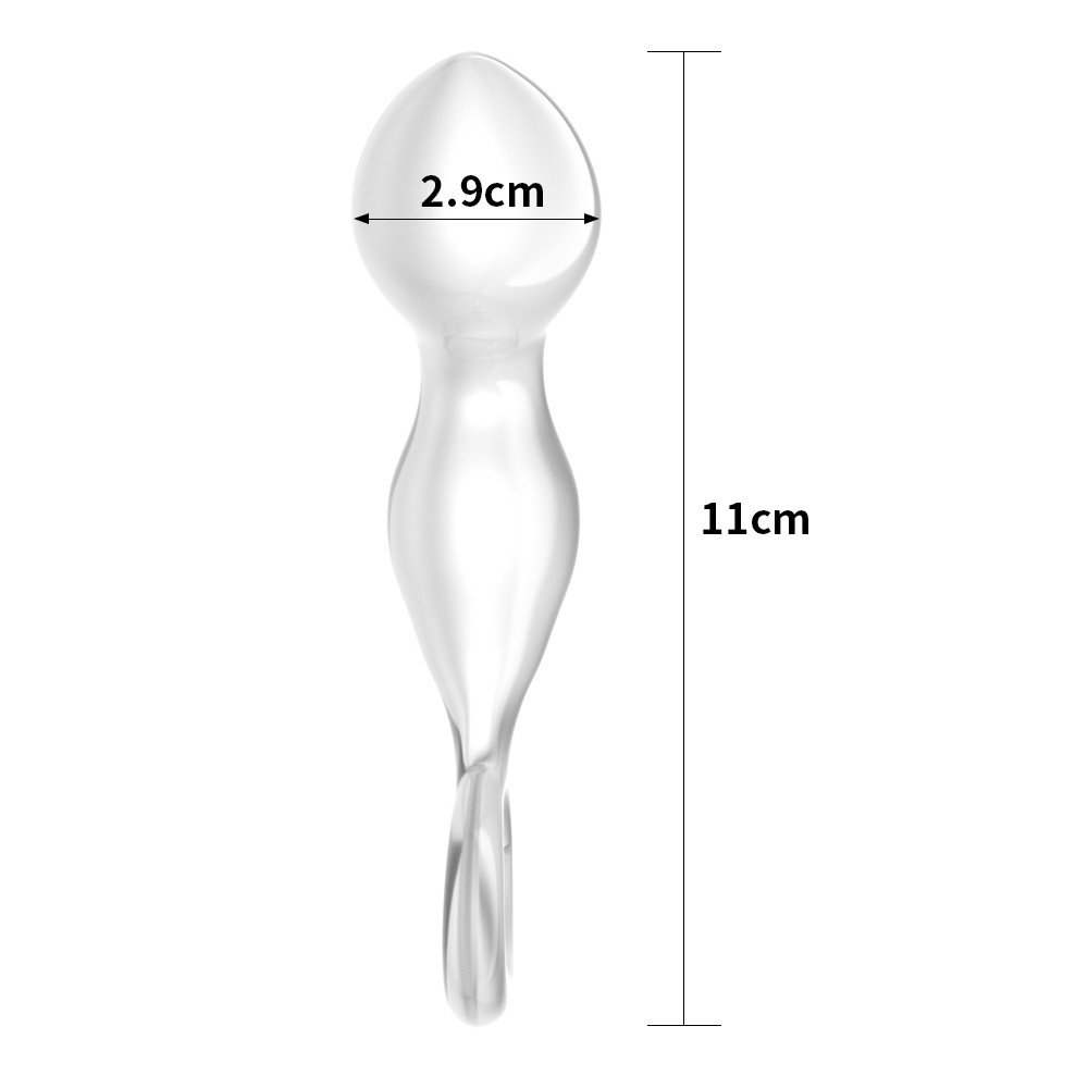 Lovetoy Glass Romance 12 Cm Prostat Cam Plug Dildo	