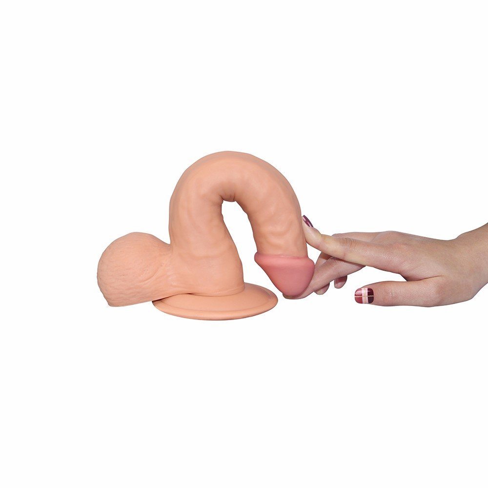 Lovetoy Yeni Nesil Ultra Yumuşak Özel Dokulu 20 Cm Kemerli  Realistik Penis-1082