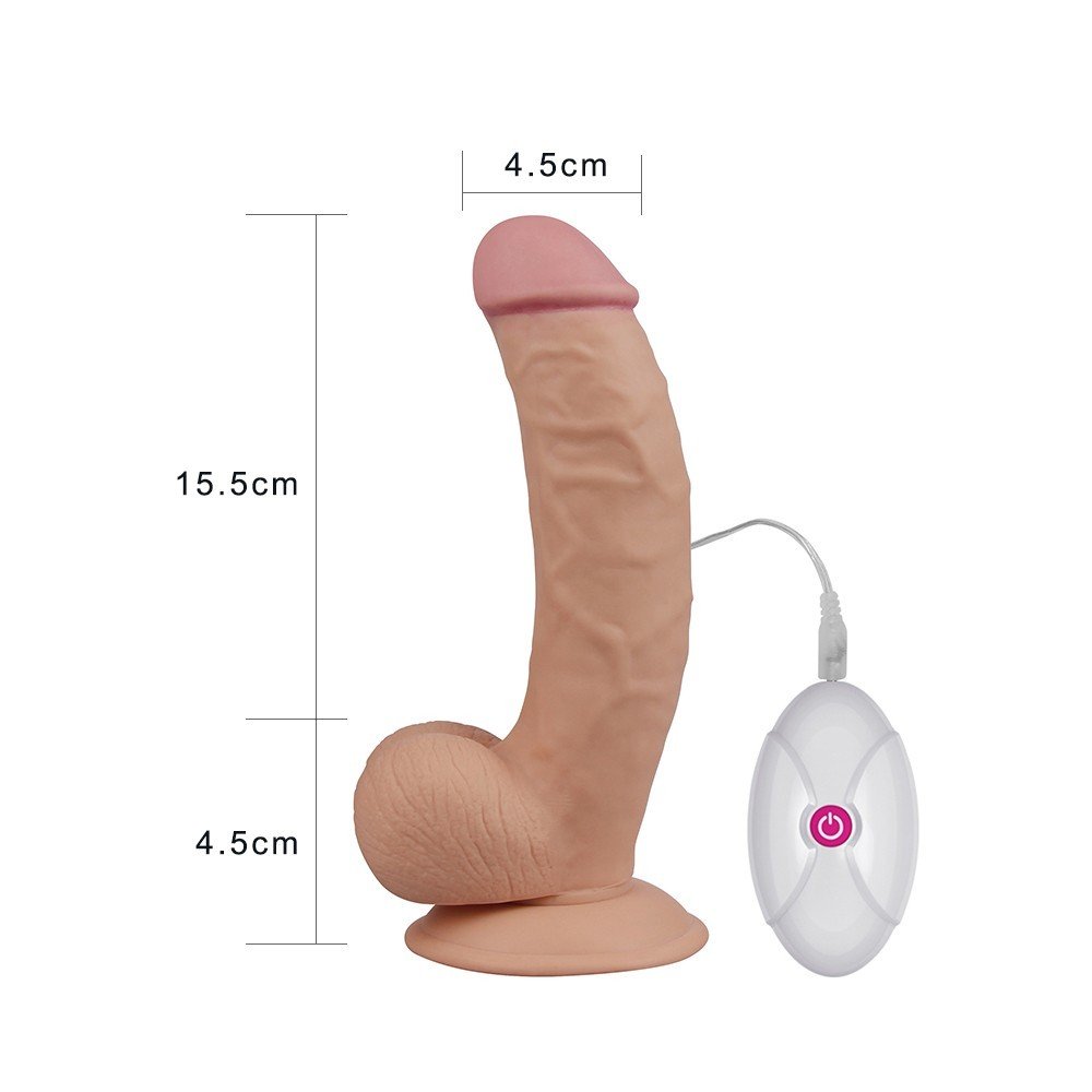 Ultra Yumuşak Özel Dokulu 21 Cm Titreşimli Realistik Belden Bağlamalı Penis-1093