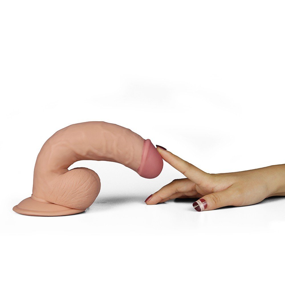 Ultra Yumuşak Özel Dokulu 21 Cm Titreşimli Realistik Belden Bağlamalı Penis-1093