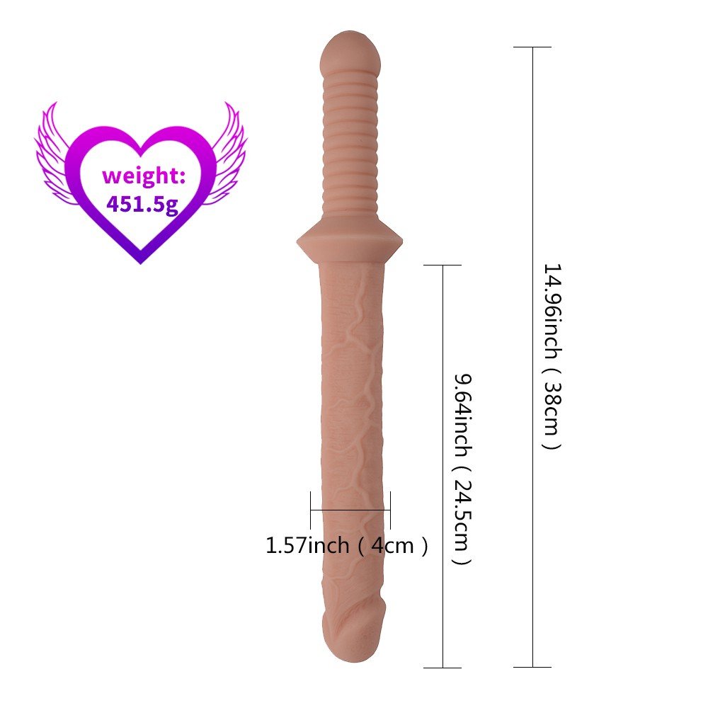 Dildo Series Yumuşak Esnek Dokulu Çift Başlı 38 Cm Lezbiyen Penis