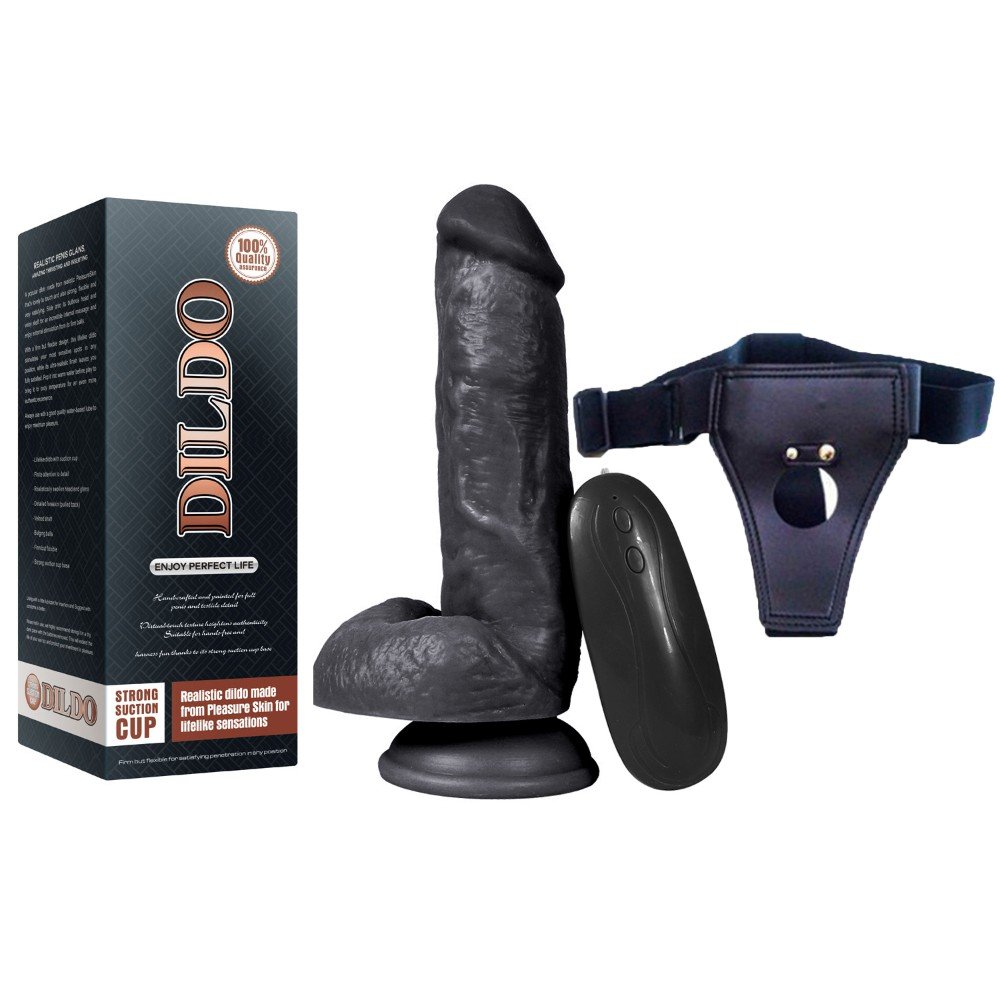 Dildo Series 15 Cm 10 Modlu Belden Bağlamalı Titreşimli Realistik Penis