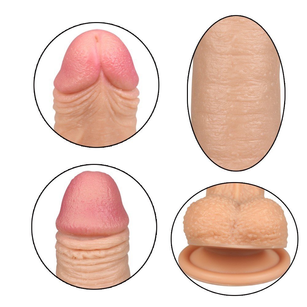 Ultra Yumuşak Silikon Serisi Özel Çift Katmanlı 18 Cm Takma Penis