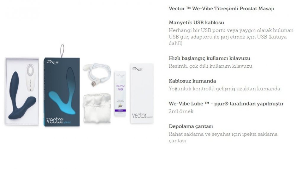 We-Vibe Vektör Akıllı Telefon Uyumlu Prostat Masaj Vibratörü