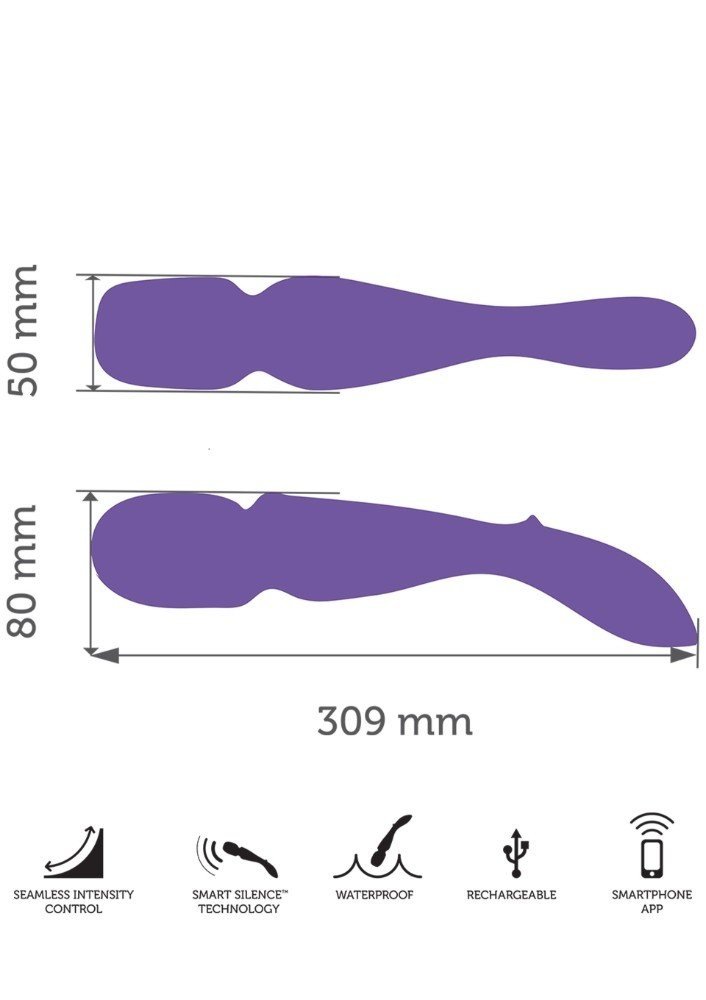 We-Vibe Wand Akıllı Telefon Kontrol Ultra Güçlü Masaj Vibratör (Kutusuz Sıfır Ürün)