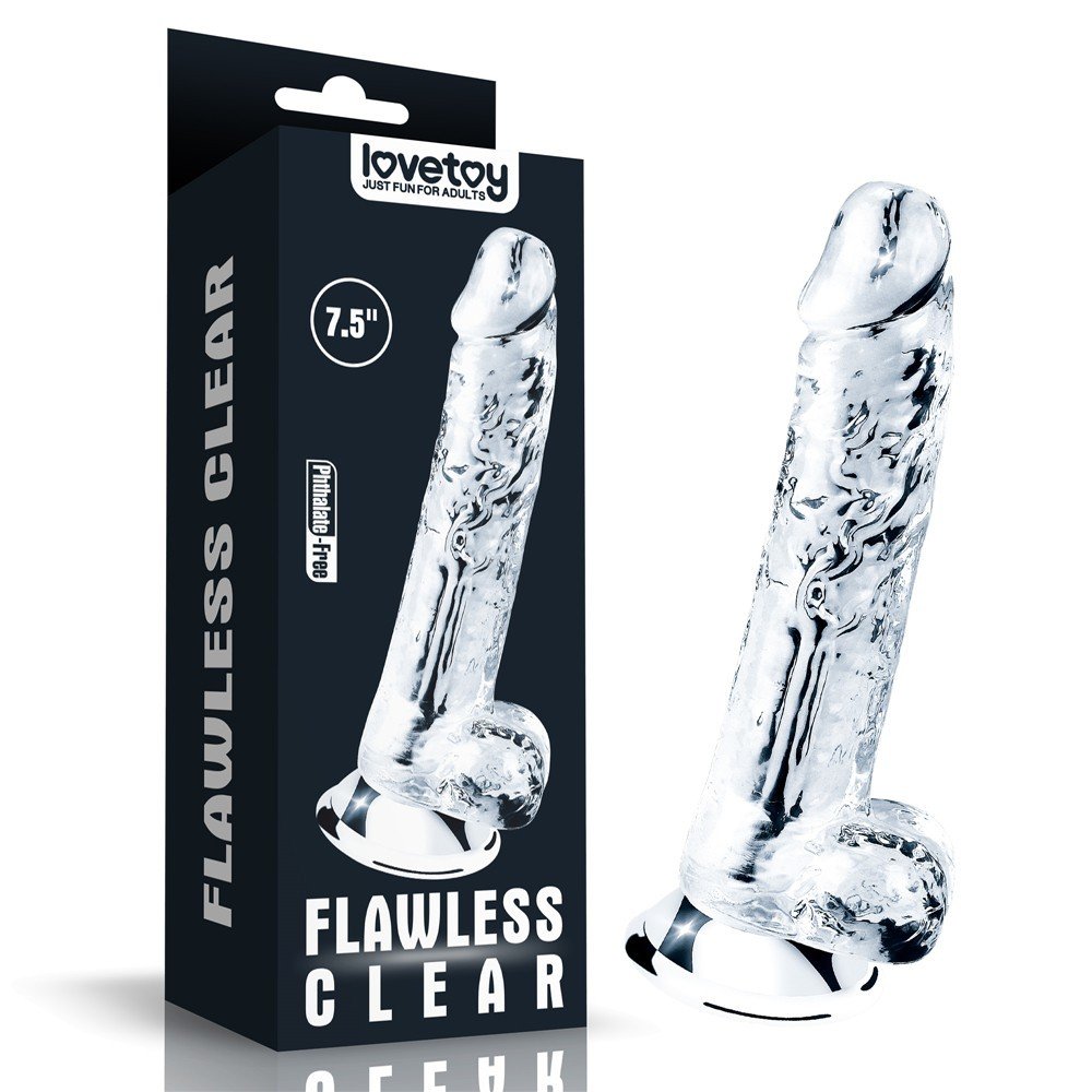 Lovetoy Flawless Clear 19 Cm Yumuşak Şeffaf Jel Dildo	