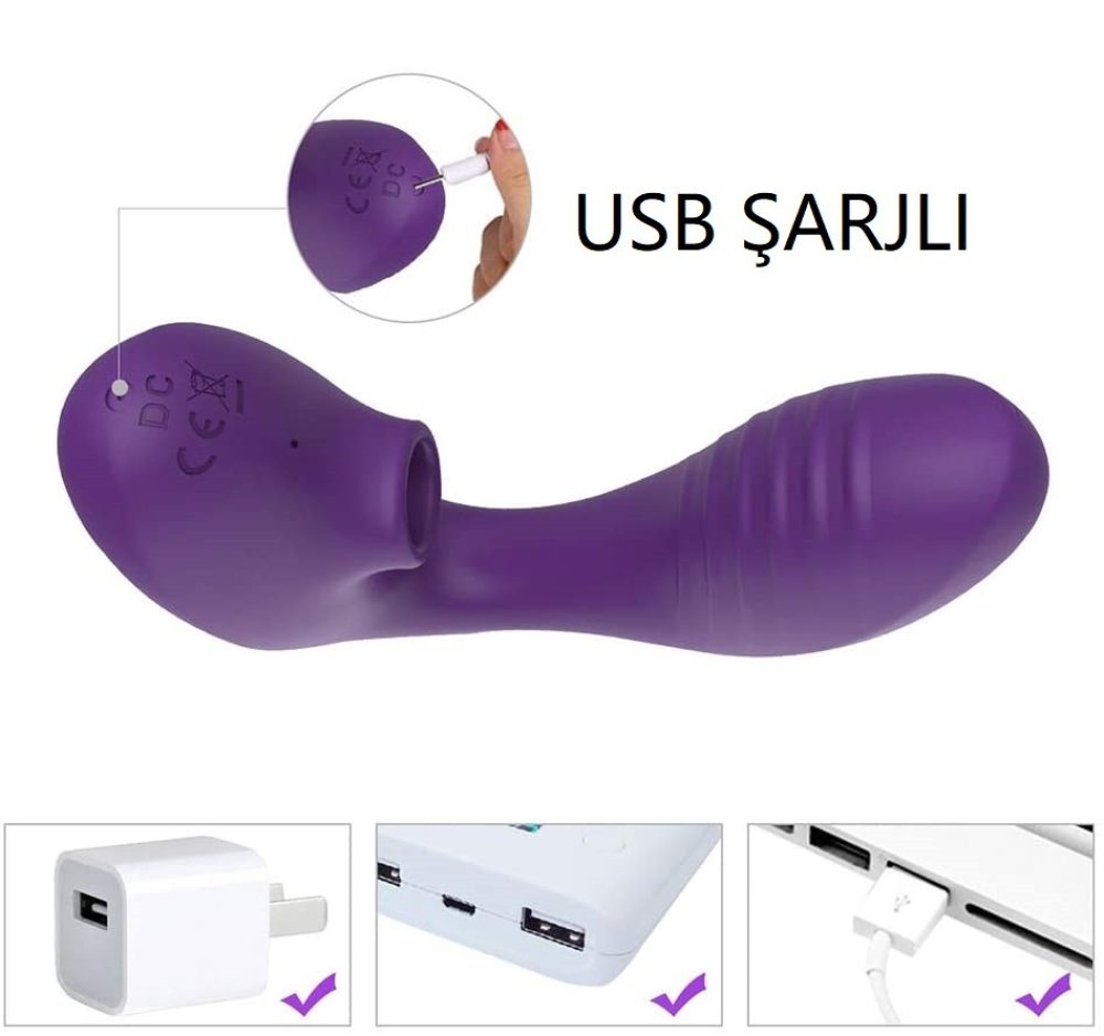 Carlota 10 Modlu Titreşimli & 10 Modlu Emiş Yapabilen Şarjlı Vibratör