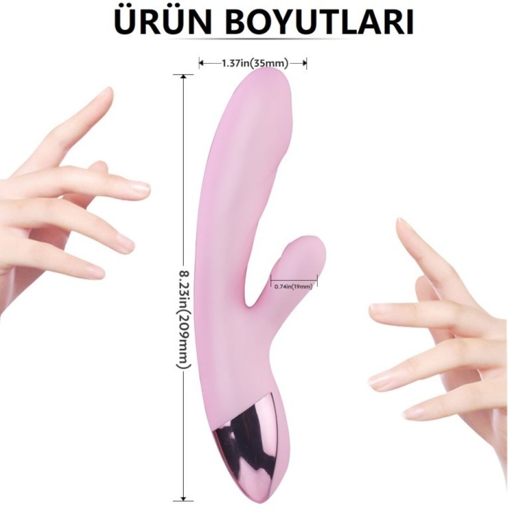 Dunn Titreşimli&Isıtmalı Silikon Şarjlı Lüks Dildo