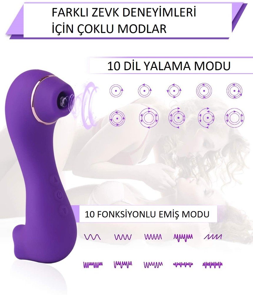 Kaylee 10 Emiş Modlu & 10 Modlu Dil Hareketli Mini Vibratör