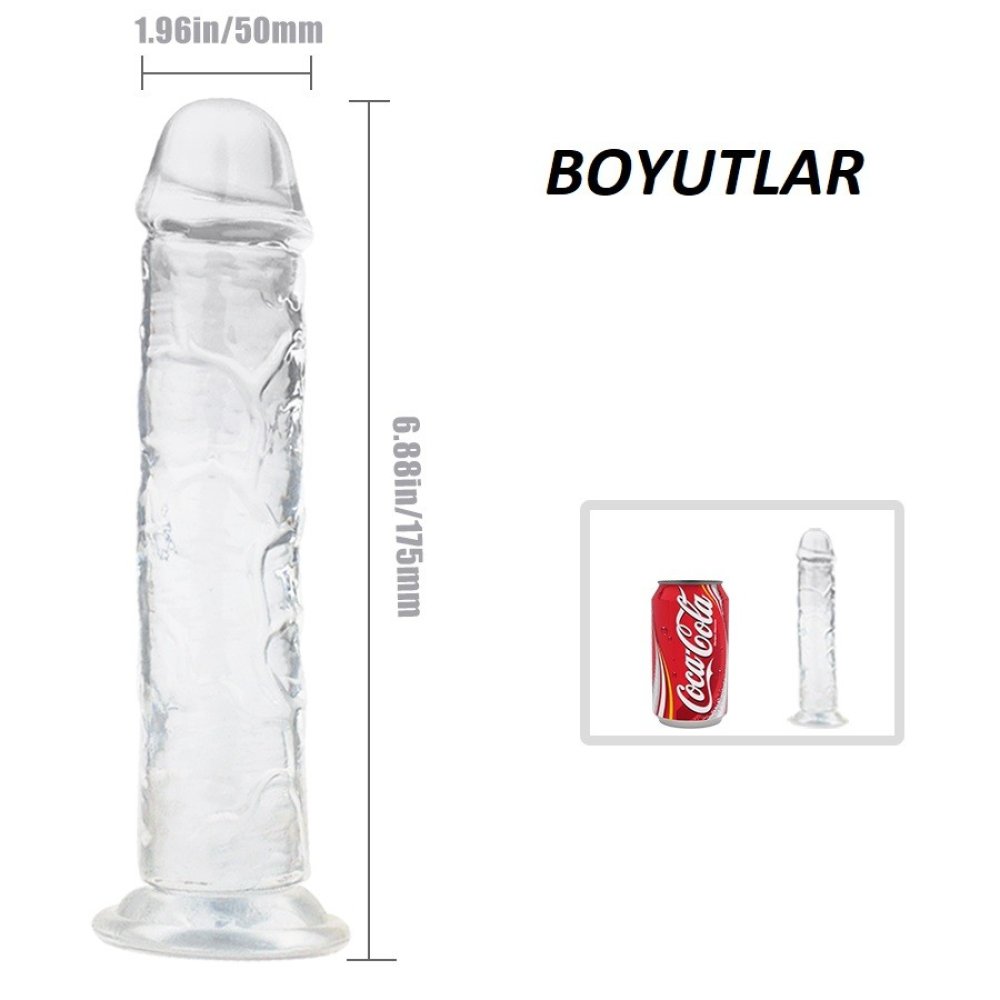 Lester Anal ve Vajinal Kullanılabilen 17 Cm Jel Dildo Penis