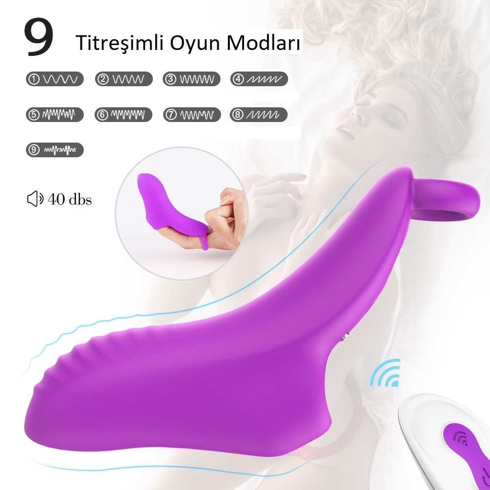 OMG 9 Modlu Titreşimli Parmağa Takılabilen Kumandalı Mini Vibratör