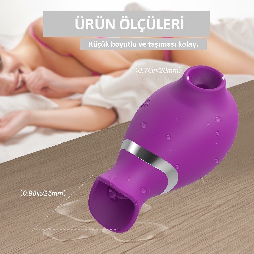 Naomi Titreşimli&Emiş Yapabilen Çift İşlevli Lüks Mini Vibratör