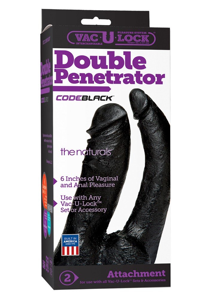 Doc Johson Code Black 6 İnch Double Siyah Realistik Penis Dildo