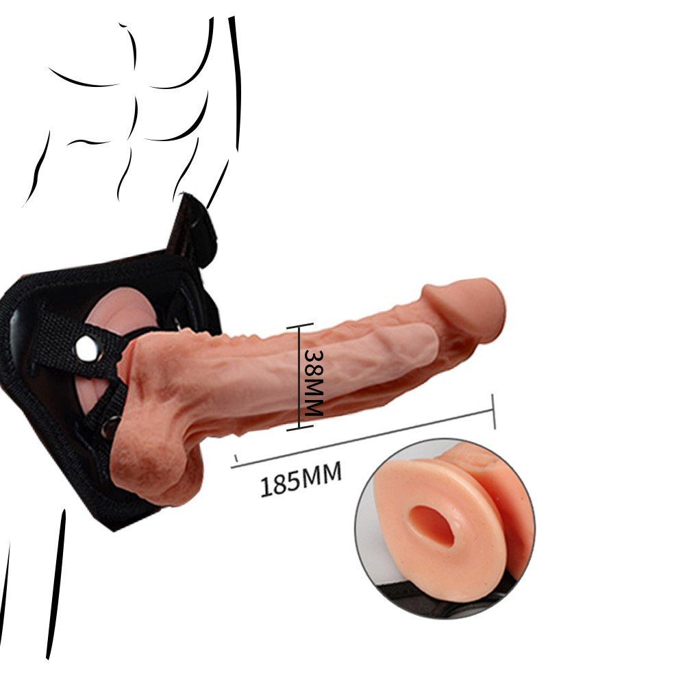 Yinag 17.5 Cm Liquid Silikon Ultra Yumuşak Penis Kılıfı&İçi Boş Kemerli Penis