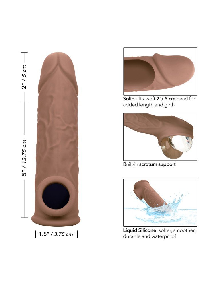 Calexotıcs Life-Like Extension Brown 5 cm Uzatmalı Penis Kılıfı