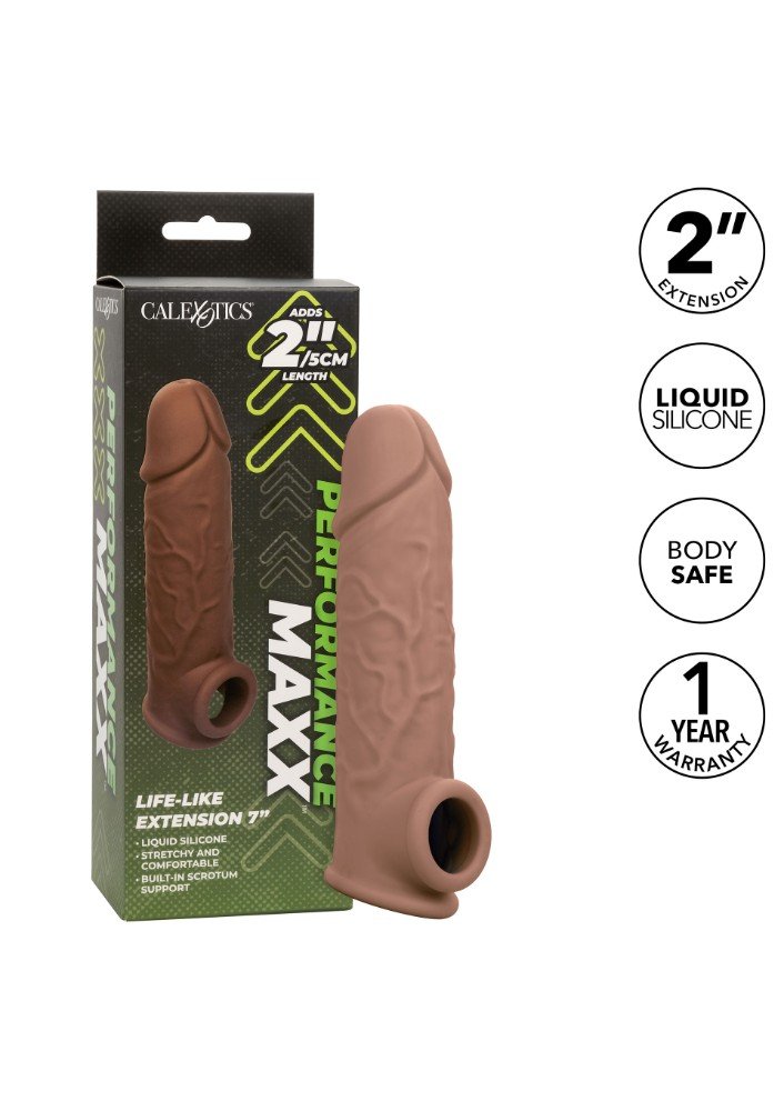 Calexotıcs Life-Like Extension Brown 5 cm Uzatmalı Penis Kılıfı