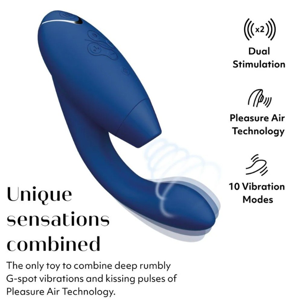 Womanizer Duo 2 Blue Air klitoral Stimülatör ve Güçlü G-Spot Vibratörü