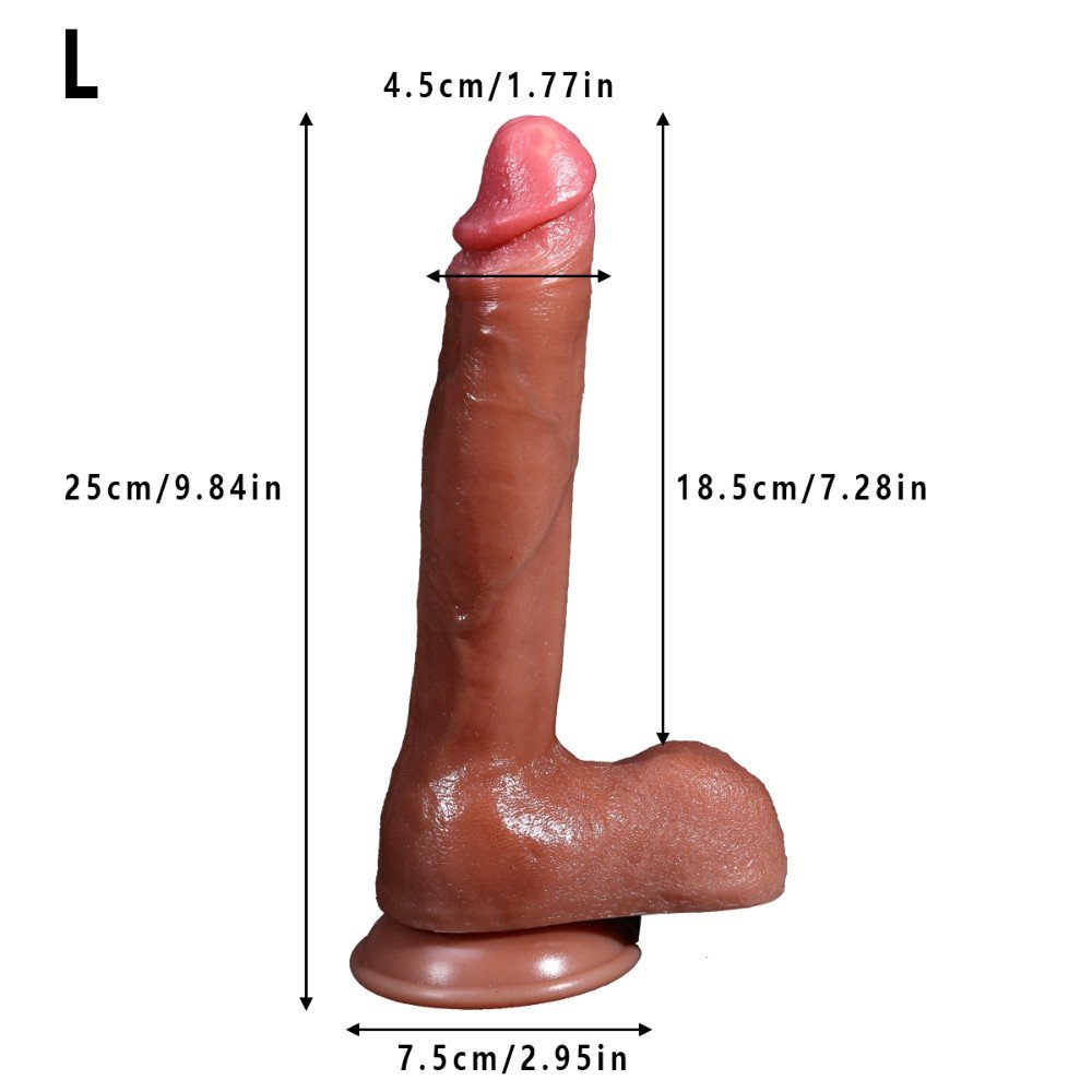 Bonilove 26.5 Cm Çift Katmanlı Gerçek Ten Dokusunda Damarlı Realistik Kemerli Penis