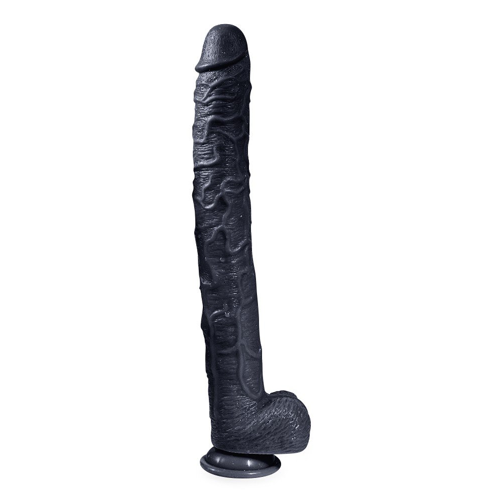 Bonilove Huoer Sword 43 Cm Realistik Damarlı Dev Siyah Penis